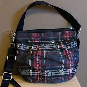 Coach Soho Tartan Plaid Saddle Purse